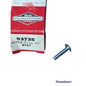 New! Briggs & Stratton Lawnmower Fill Screw 93735 Slotted Threaded 0.75" Long